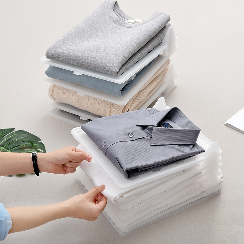Husholdnings efterbehandlingsværktøj folde bord enkelt tøj efterbehandlingsreoler hjemmeskjorte undertøj arrangør doven stabler artefakt