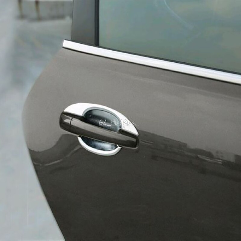 Poignée de porte chromée, 4 pièces, garniture de bol pour Peugeot 3008