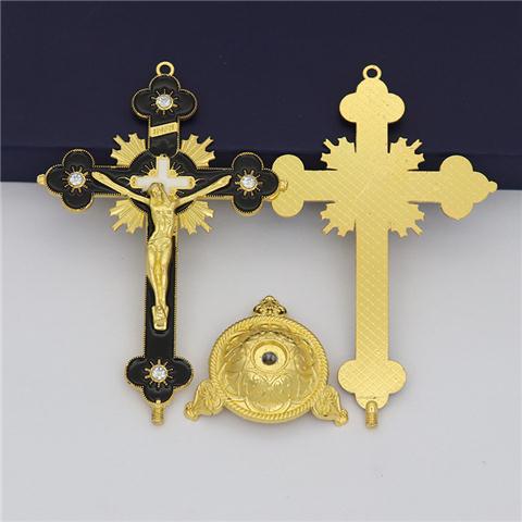 Jesus Kreuz Katholischen Religion Christus Orthodoxe Kirche Utensilien Hause Dekoration Christentum Heilige Licht Sonne Blume Büro Schmuck: Schwarz