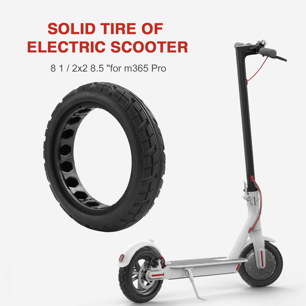 Pneu Solide Anti-dérapant Pour Trottinette – Compatible M365 Pro – Caoutchouc – Noir