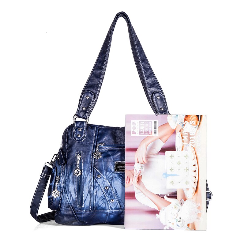 Zacht Glad Ruim Hobo Womens Handtassen Dames Portemonnees Satchel Schoudertassen Tote Gewassen Lederen Tas voor Dames