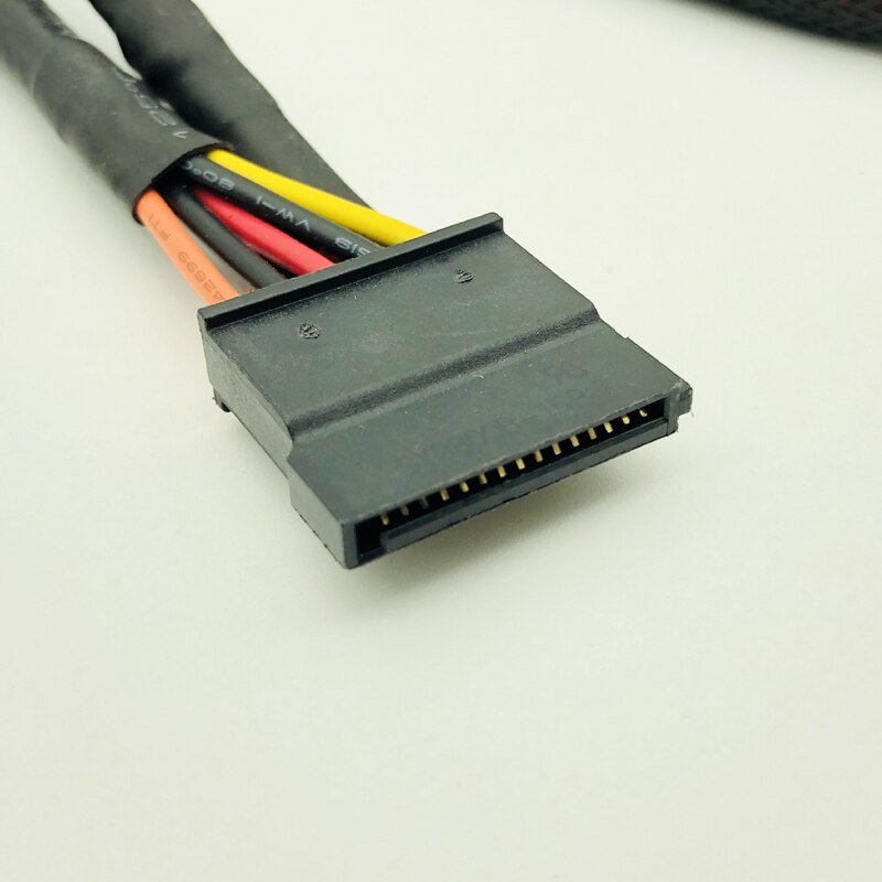 Black Sleeved 5Pin to 3*SATA Modular Power Supply Cables Adapter PSU SATA Power Cable for OCZ ZT/GreatWall 88CM