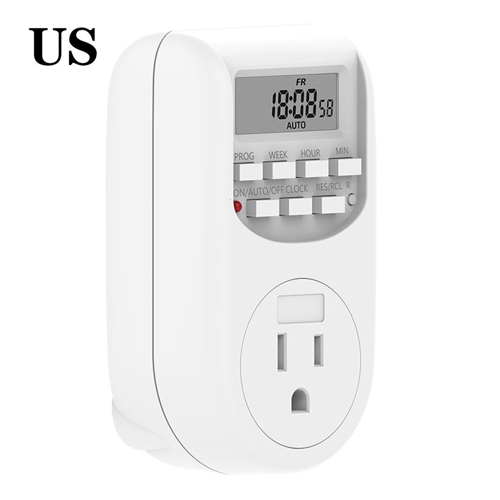 Multifunctionele timer-aansluiting oneindig programmeerbare plug-in digitale timer driepolige aansluiting voor huishoudelijke apparaten