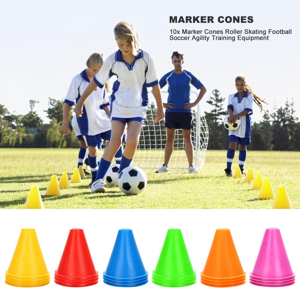 Marker Cones Multi-function 10pcs/set Marker Cones Roller Skating Football Soccer Agility Training Equipment