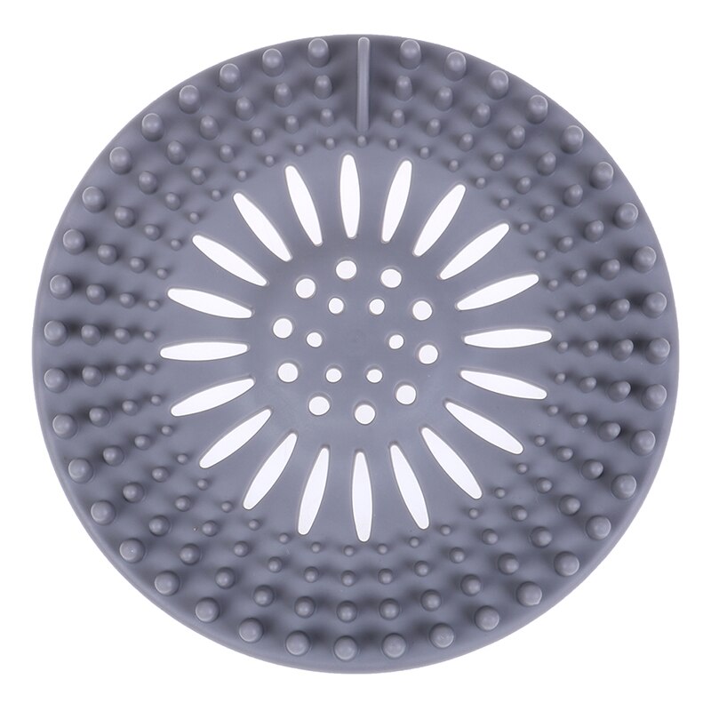 Tapón para el pelo, tapete para desagüe de suelo, cubiertas de silicona para desagüe de ducha, filtro para fregadero, filtro para baño y cocina: Gris