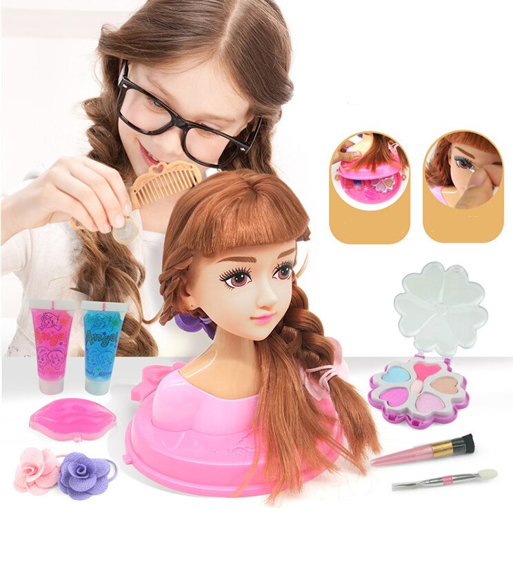 Pop meisje speelgoed buste kan maken haar prinses kinderen box set speelgoed 1pcs