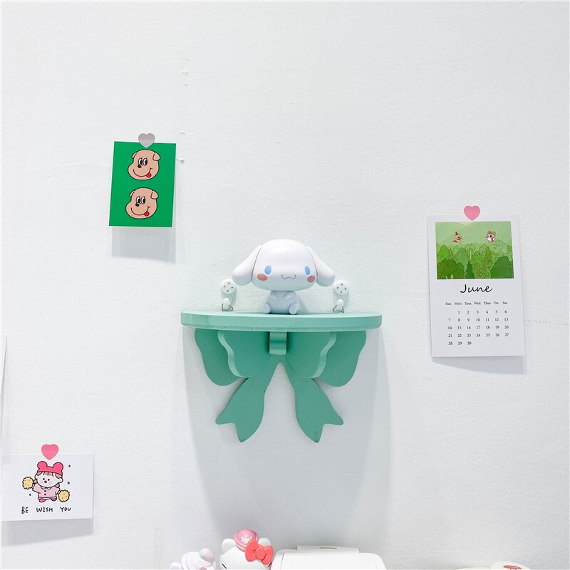1pc træbuer hylder opbevaringsstativ til husholdning baby børn værelse dekoration arrangør holder væg sløjfer hylder 20*12*8.5cm