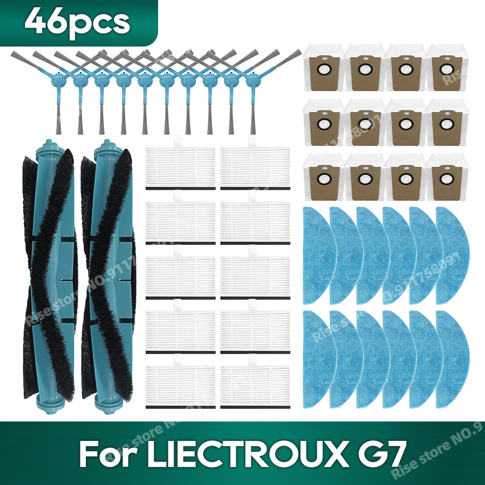Accesorios compatibles con LIECTROUX G7, filtro Hepa, bolsa de polvo, piezas de repuesto, paño para mopa: Beige