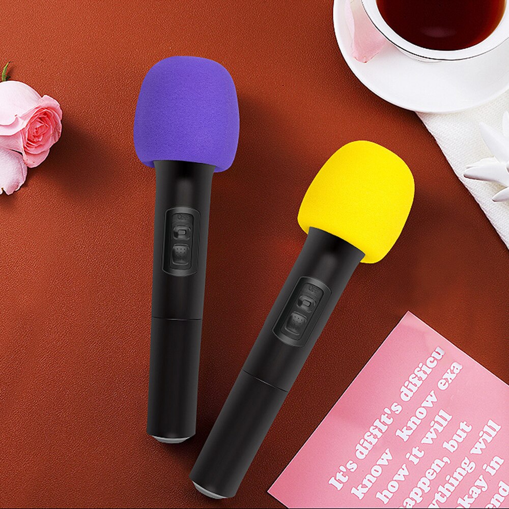 1PC Bunte Mikrofon Schaum Verdicken Mic Abdeckung Weichen Schwamm Studio Windschutzscheibe Schutzhülle Grill Schild Mikrofon Kappe