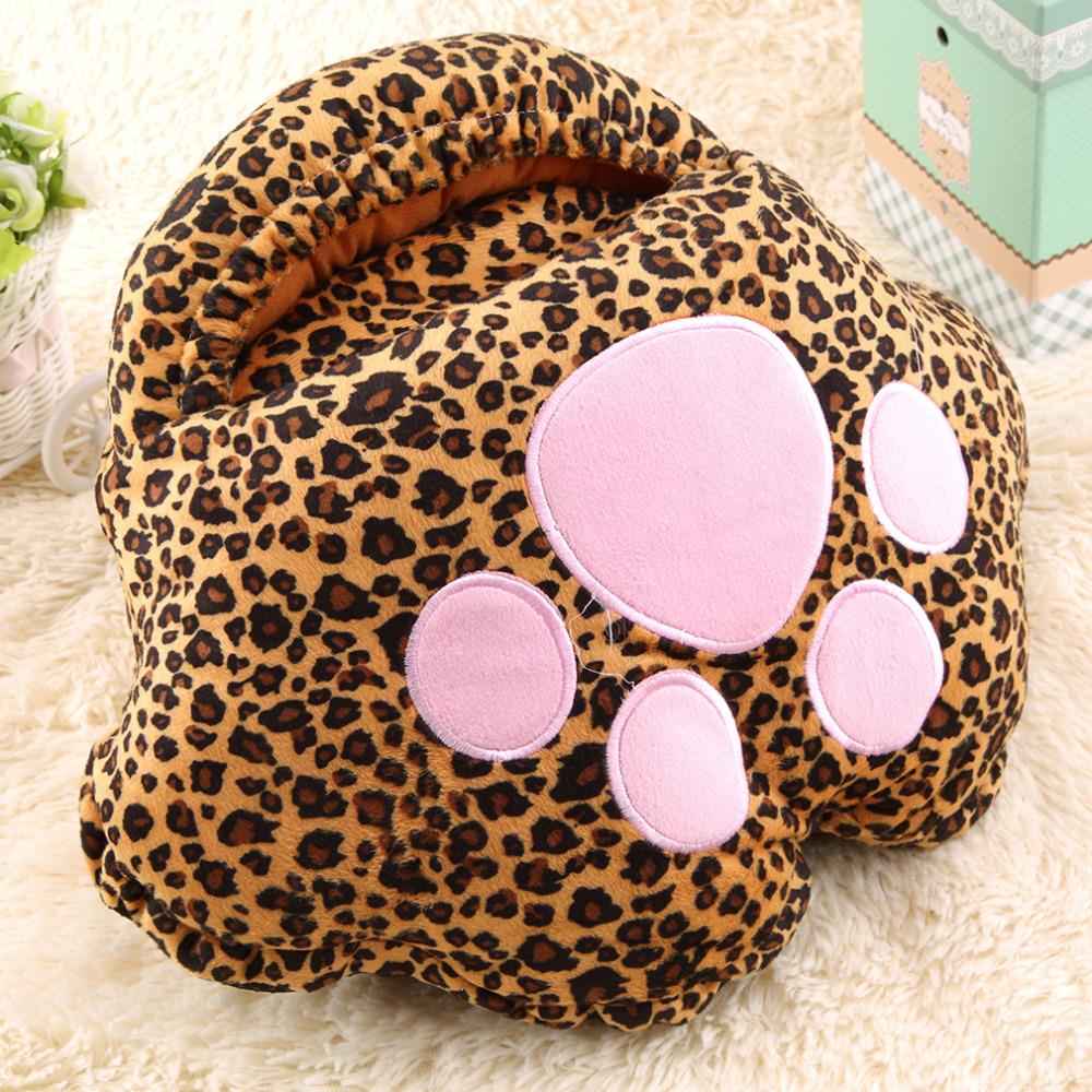 Big Foot Warm Heating Pad Slippers Warm Leopard Print Cartoon USB Foot Warmer Shoes Computer Electric Heat Slipper