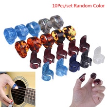 10 pièces guitare pouce et index choisir médiateur cellul ul pouce doigt choisir des accessoires de guitare de couleur aléatoire