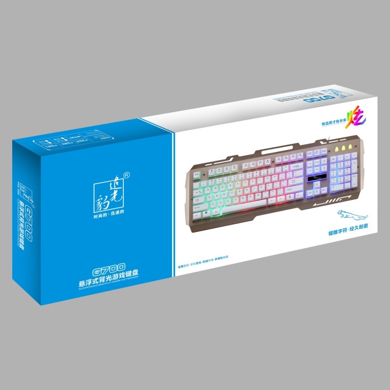 Wired Gaming Keyboard Mechanical feeling Waterproof with illuminated Backlit Keyboard for Gamers Computer keyboard iphone