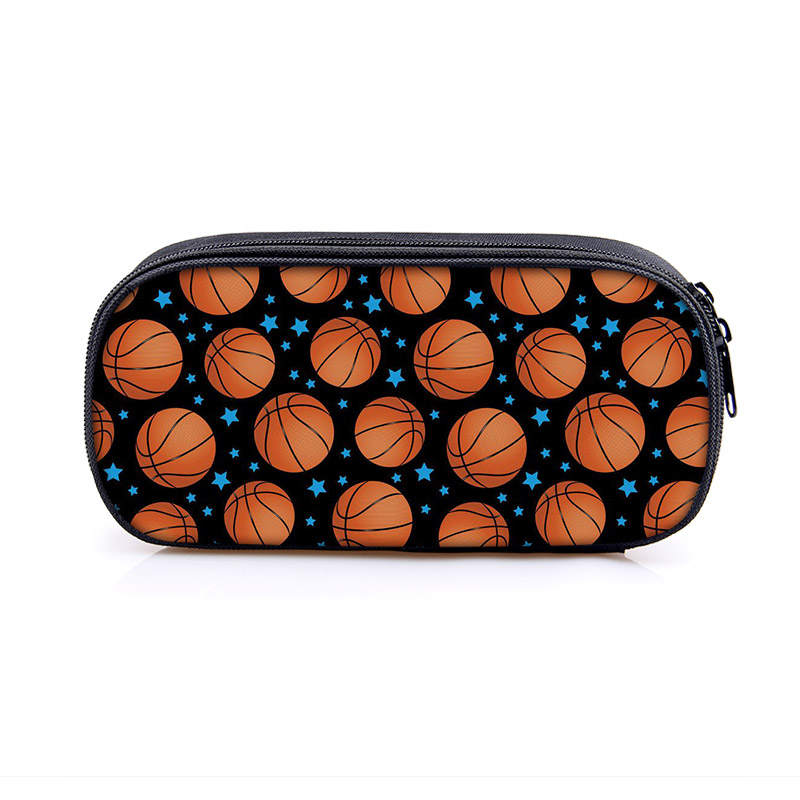 Basketbal Print Cosmetische Case Potlood Tas Jongens Meisjes Schooltassen Kids Stationaire Tas Kinderen Pennenbakje Schoolbenodigdheden Tas: dqbbbastc01cw