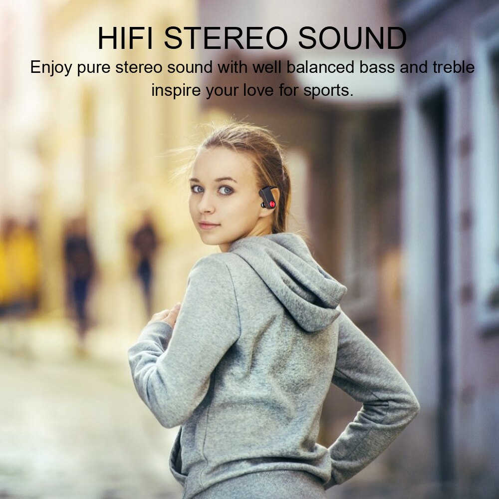 Sport Draadloze Bluetooth Koptelefoon IPX7 Waterdichte Hifi Stereo Oorhaak Headset Tws Bluetooth Oordopjes Hoofdtelefoon Voor Huawei Xiaomi