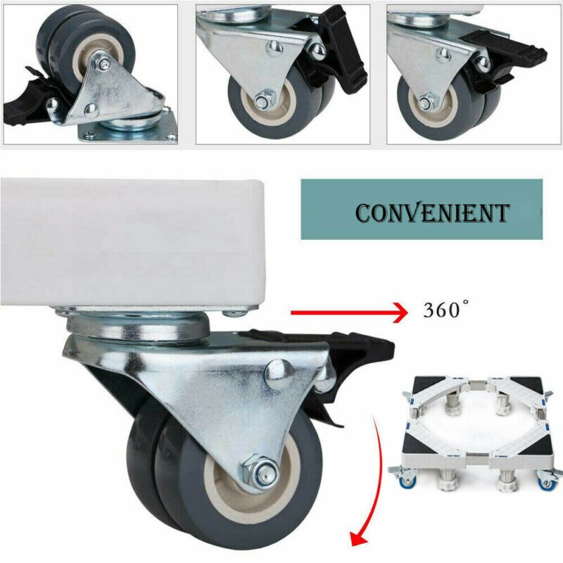 UK Adjustable Appliance Roller Mover Trolley Wheels Base Castors Washing Machine