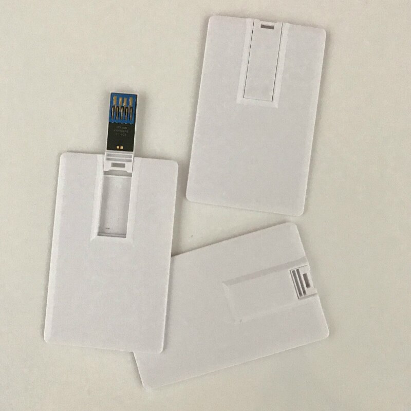 white credit card usb sticks custom photo print company logo name 4-32GB usb 3.0 flash pen drive (over 10pcs free logo)