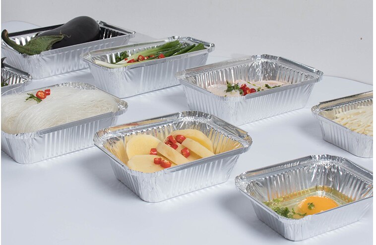 Grill staniol bageboks rektangulær engangs madpakke grillet skål emballage plateau jetable