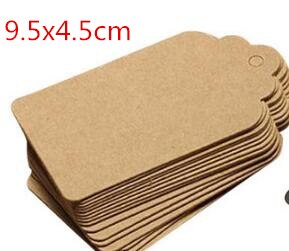 100 Stuks Prijskaartjes Met Jute Koord 7x3.5 Cm - Witte Cadeaulabels
