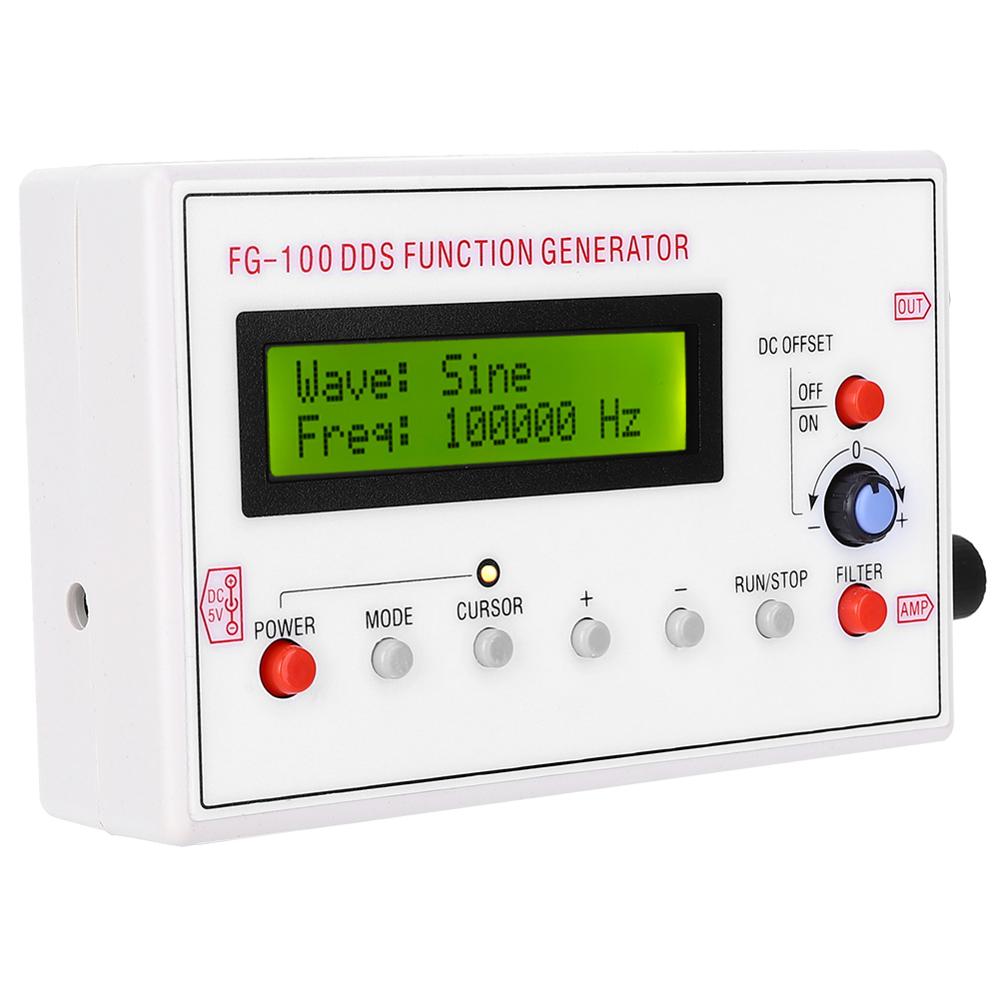 DDS Signal Generator LCD Display Functiona Signal Generator Digital Frequency Counter Triangle Sawtooth Waveform 1HZ-500KHz