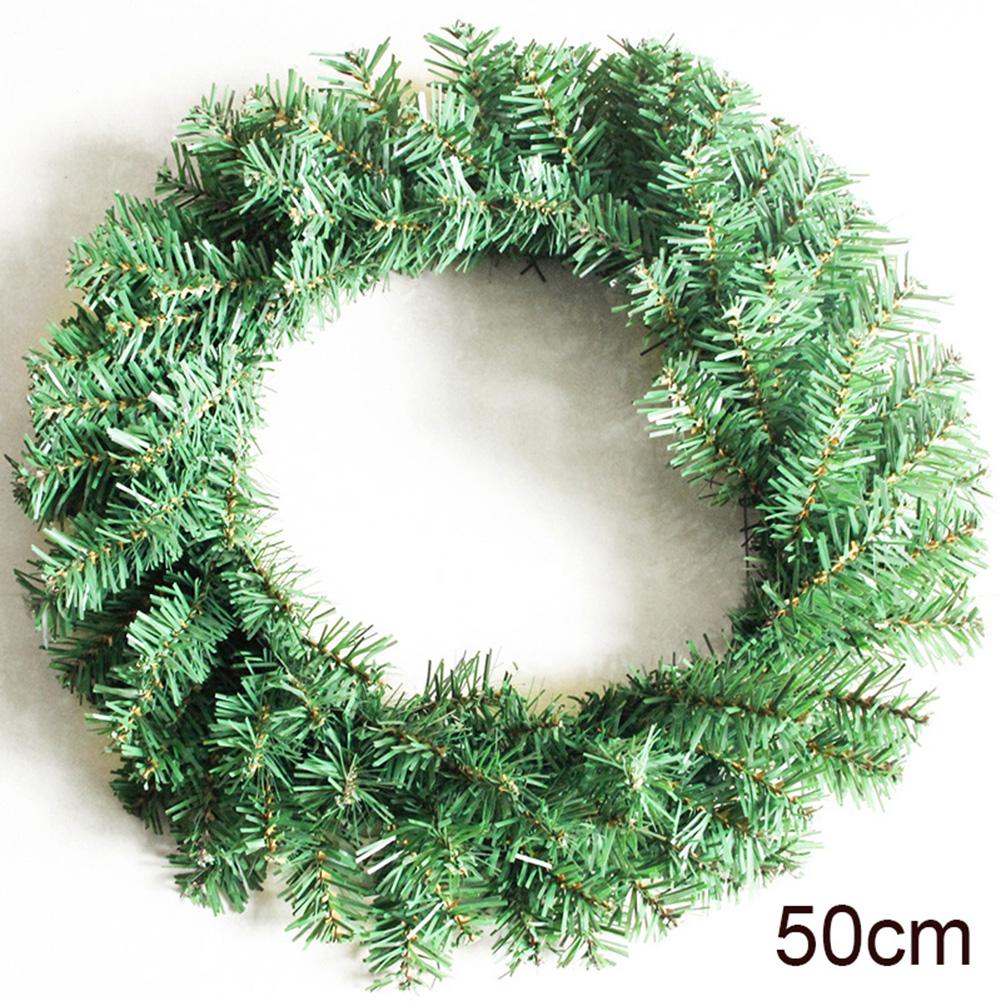 Christmas Garland Green Bare Xmas Door Wreath Christmas Decor: 50cm