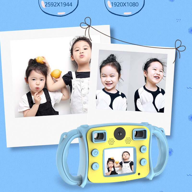 Children HD Mini Digital Camera Dual Lens Shockproof Handles Video Photography GDeals
