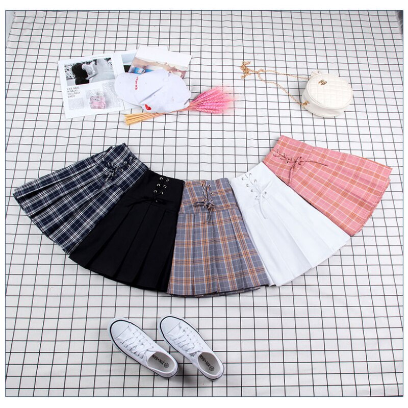 Sports Tennis Skirts High Waist Short Dress Pleated Tennis Skirt With Underpants Girls Teen Slim School Uniform for Cheerleader