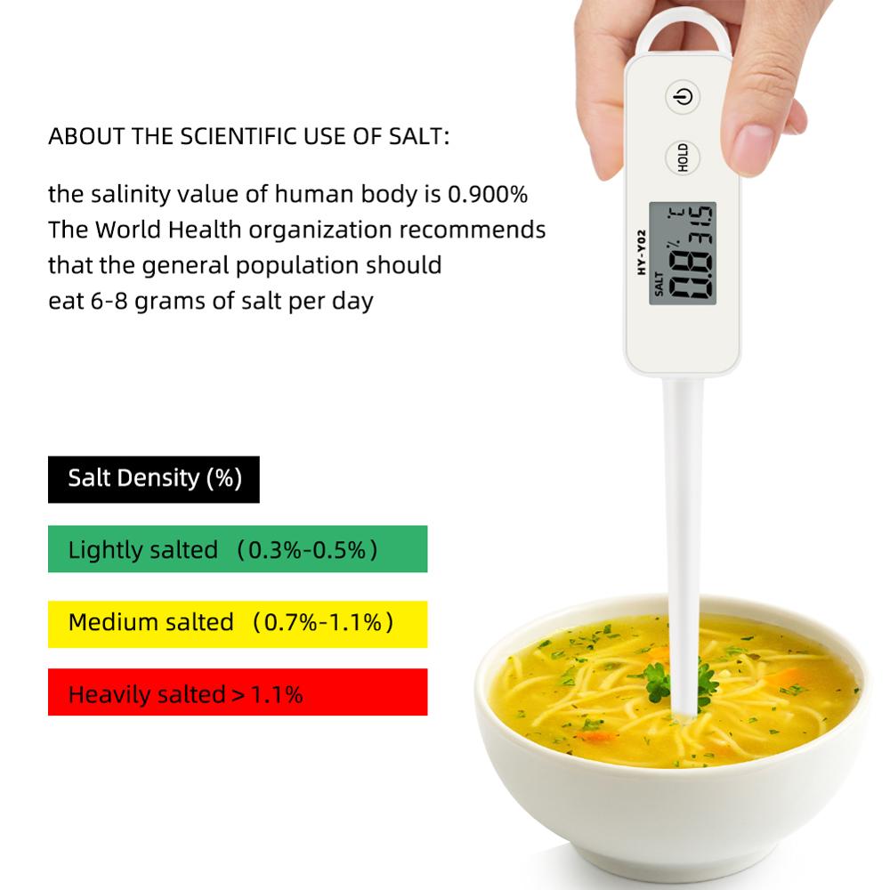 Salinity meter food brine salinity kitchen soup cooked food mariculture precision digital display electronic salt measurement