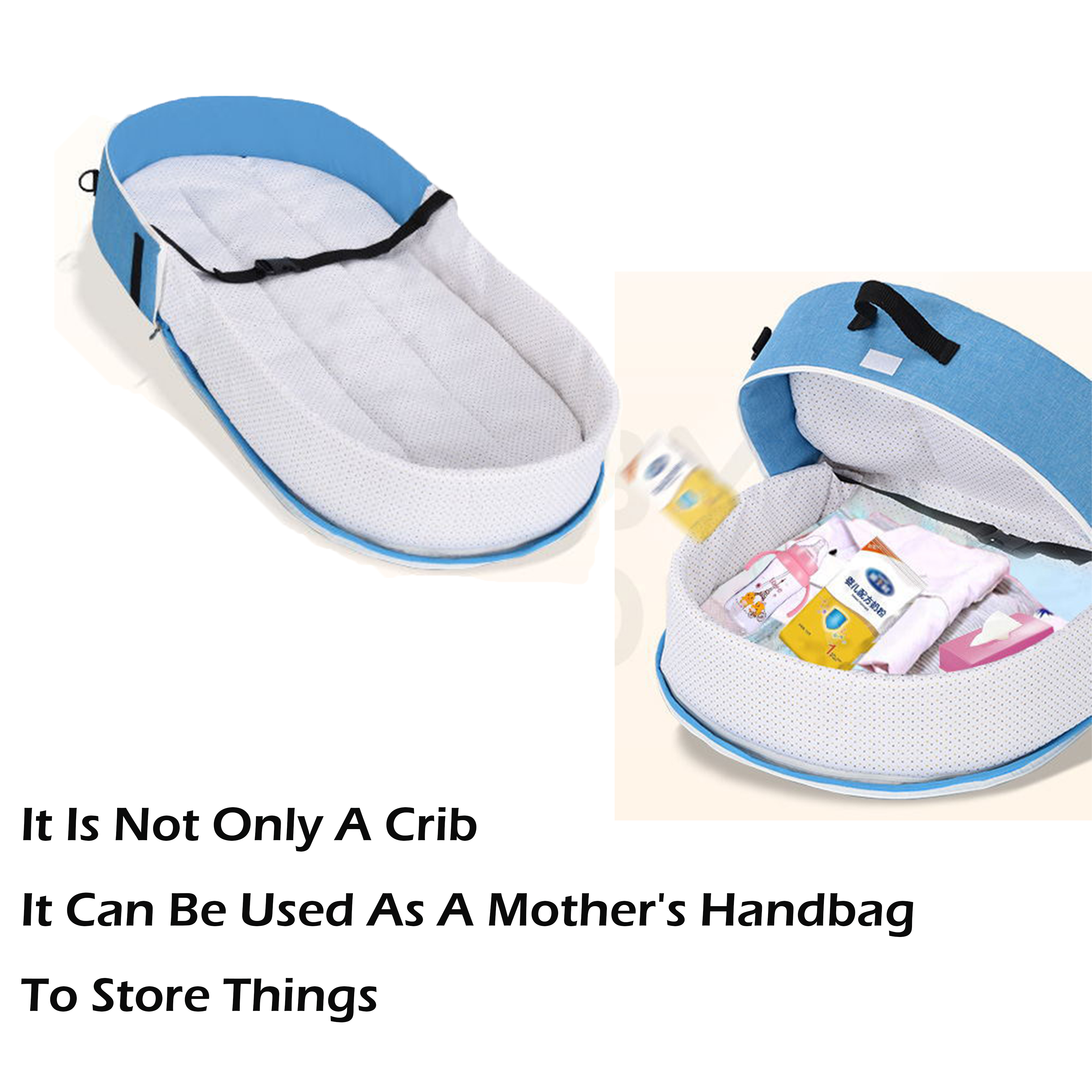 Bärbart babynest multifunktions baby resesäng spjälsäng med myggnät hopfällbar babynest vagga spädbarnssömn bärbar säng