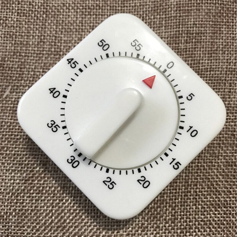 60 Minutes Kitchen Timer Count Square Cooking Up Alarm Sleep Temporizador Clock Mechanical Stopwatch Alarm Down Office Meeting