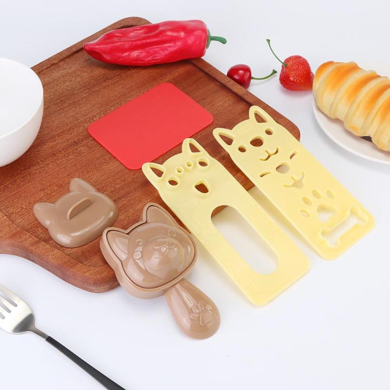 5 st/set söt tecknad sushi nori risform dekorskärare bento maker smörgås gör det själv verktyg kökstillbehör