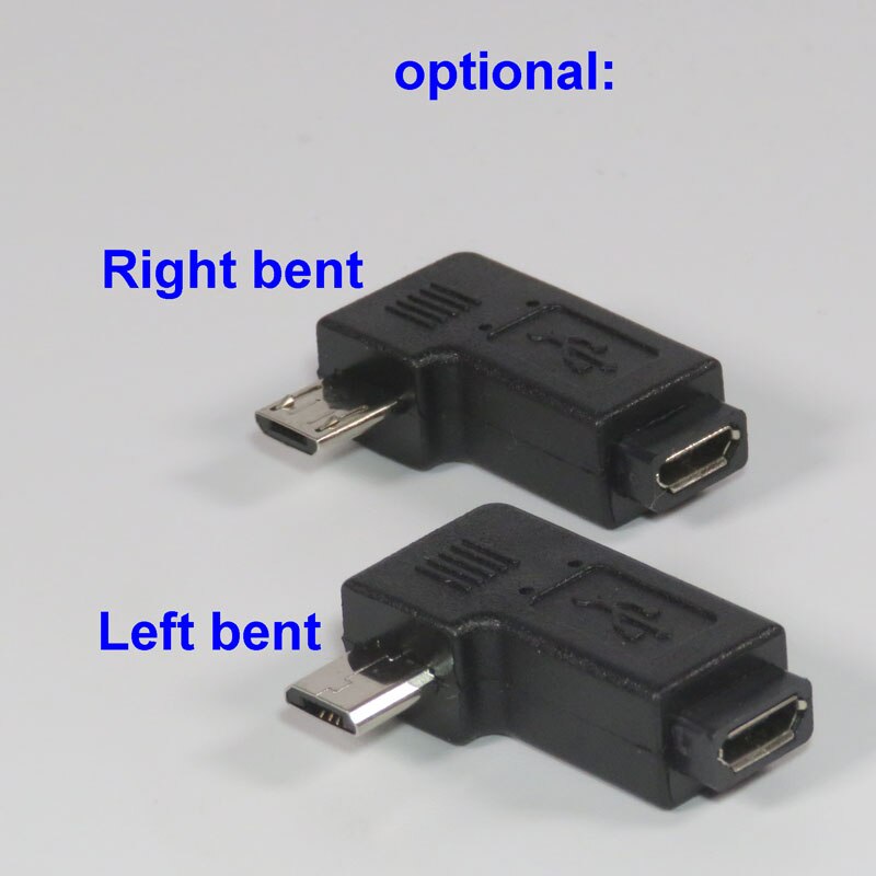Conector doblado micro-usb, adaptador de ángulo recto de 90 grados, convertidor de cable USB, codo doblado, no es fácil de romper