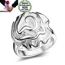 OMHXZJ Persoonlijkheid Mode OL Vrouw Meisje Party Huwelijkscadeau Zilveren Rose 925 Sterling Zilveren Ring RN275