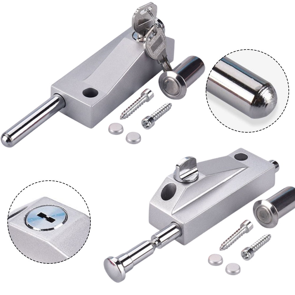 Pestillo de puerta con perilla/llave, cerradura de hierro de aleación de Zinc para puerta de madera, perno de resorte, accesorios de Hardware, 1 ud.