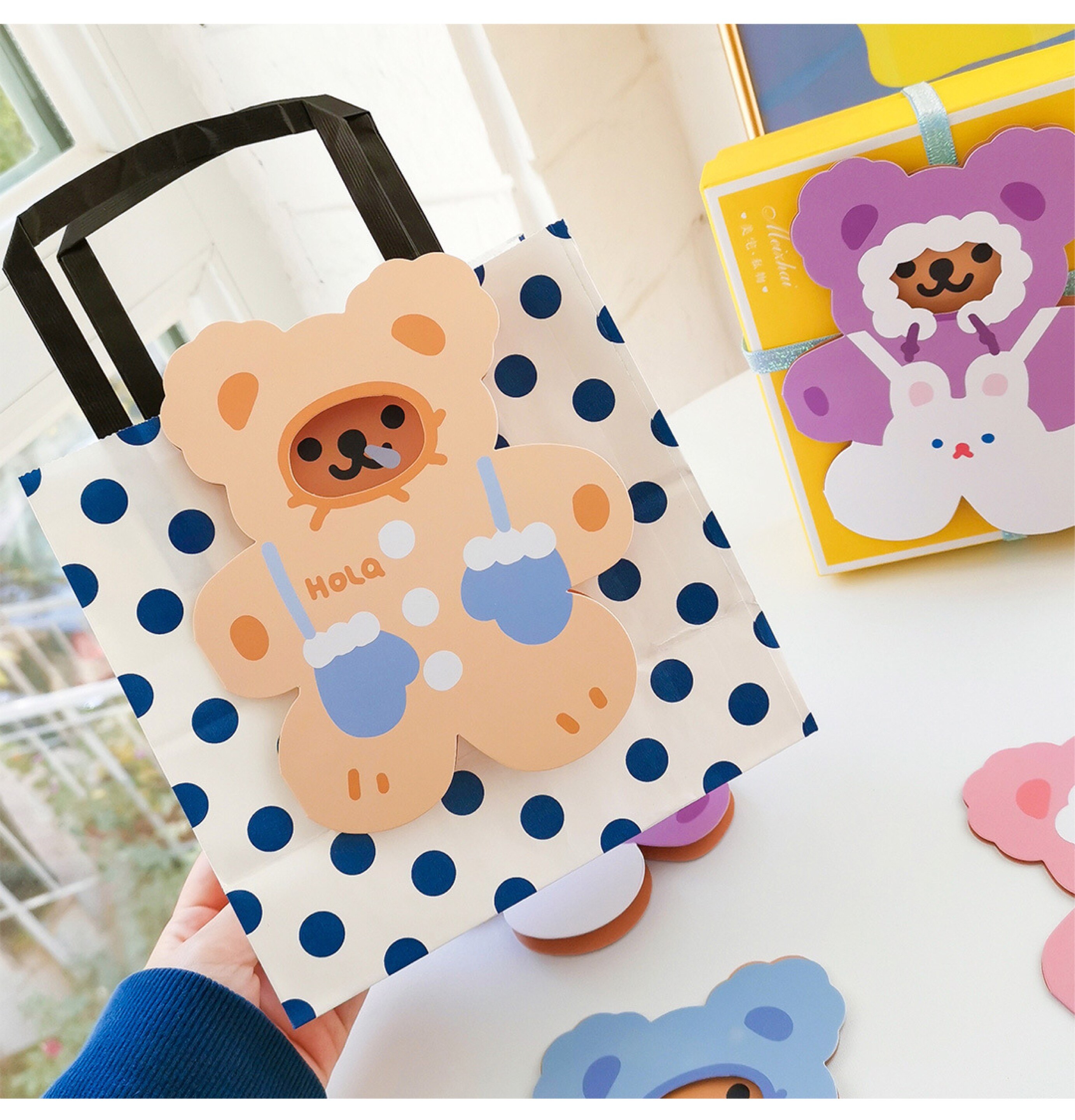 20 pieces Bear greeting card blessing card three-dimensional birthday card lovely birthday card