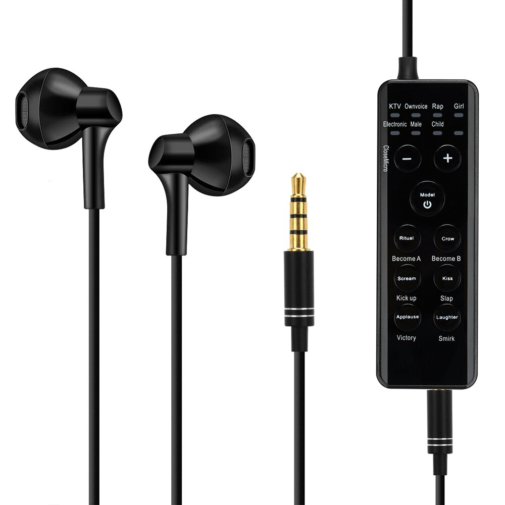 Voice Changeable Smart BT Sound Card Headset with 7 Sound Effects 10 Special Effects Built-in DSP Digital Reverb Sound Function