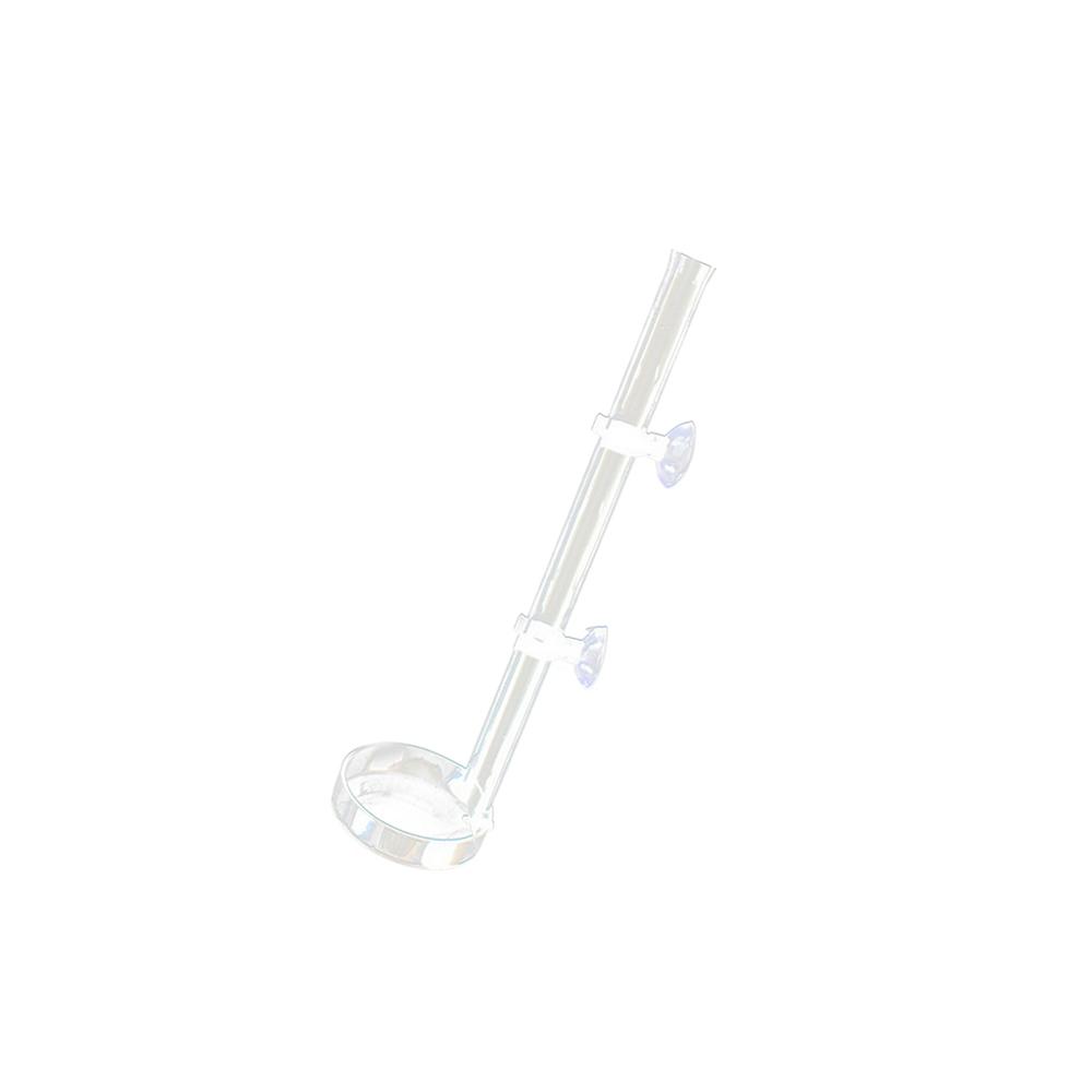 D08D Acrylic Shrimp Feeding Dish Tray Fish Food Feeder Aquarium Fish Tank Feeding Tube Background Decoration: 20cm