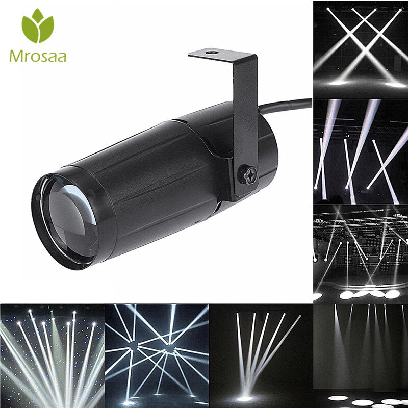 3W LED Spotlight Wit Licht Effecten DJ Projector Lamp Met Afstandsbediening 1.3m US Plug Voor Karaoke Pub Bar wedding Party Indoor