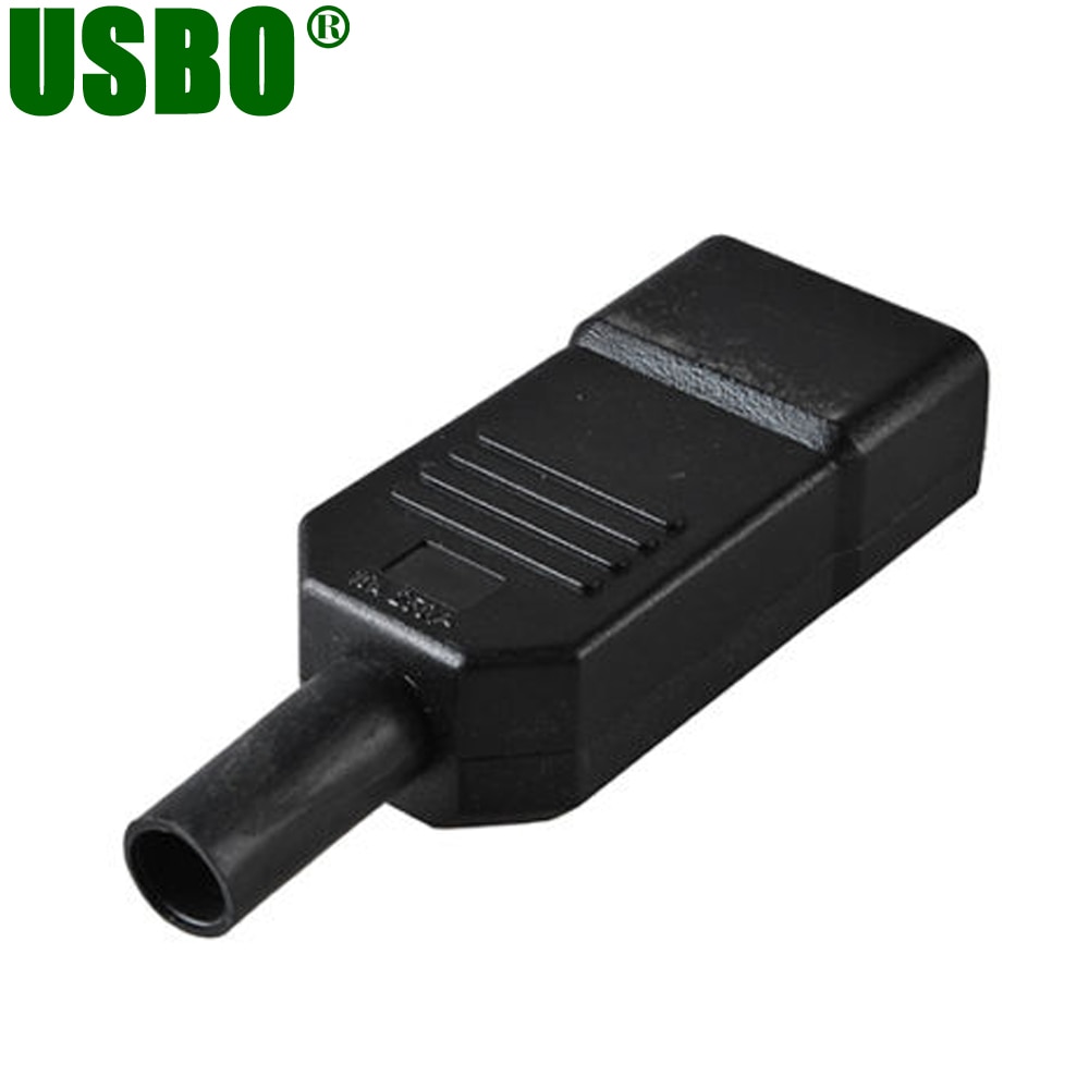 Prijs 10A 250V Zwart IEC C14 Mannelijke Plug Rewirable Power Connector 3 pin ac Socket