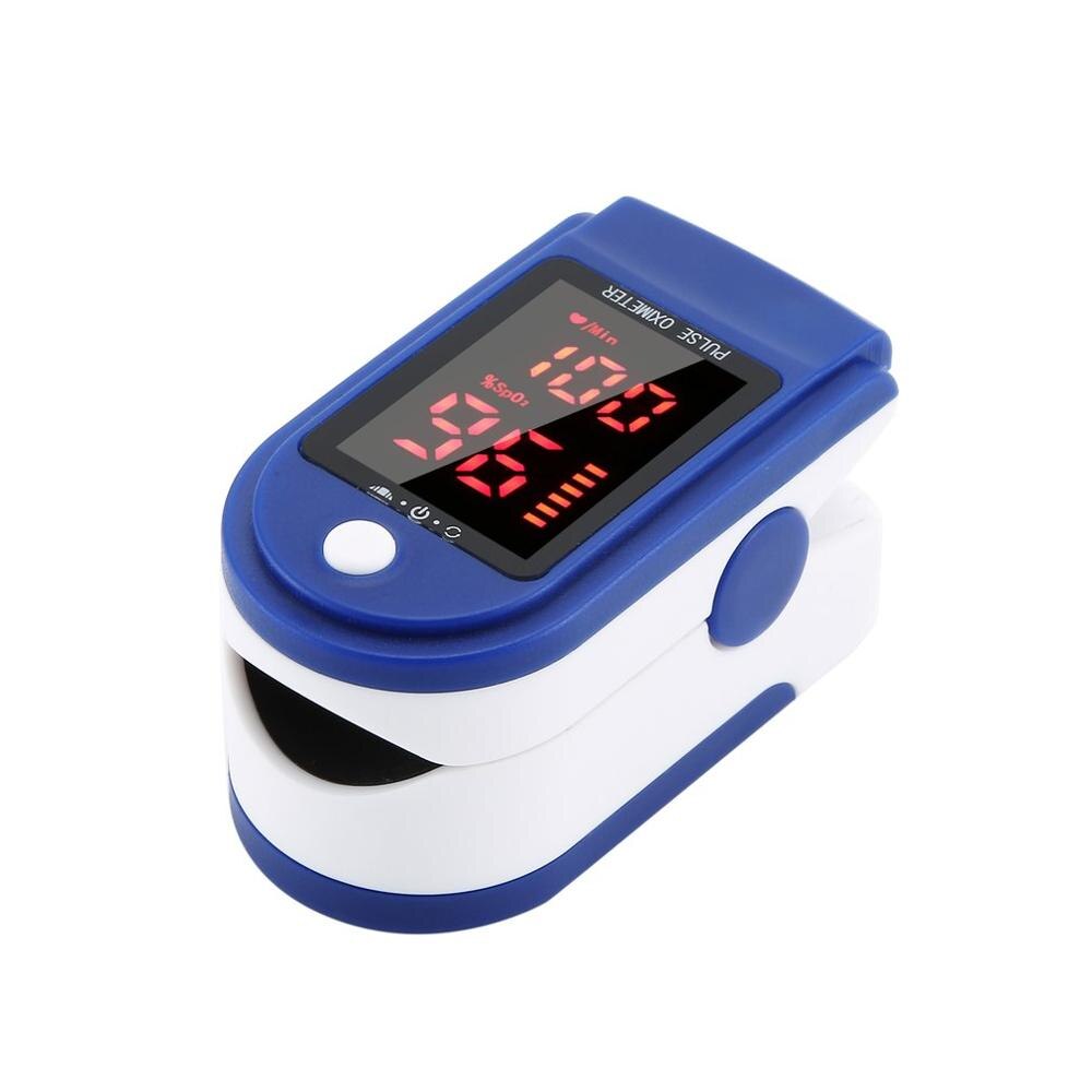 Fingertip Pulse Oximeter Blood Oxygen Saturation Monitor LED Digital SpO2 Monitor+Infrared Thermometer Forehead Thermometer: C