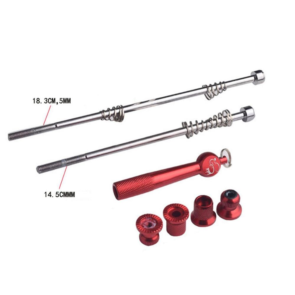 MTB Bike Hub Quick Release Rod Anti-theft Skewers Road Bike Front & Rear Axle Rod Lightweight Aluminum Alloy Screw Rod