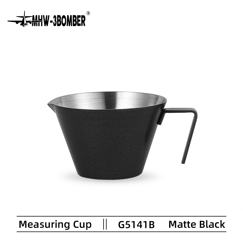 MHW-3BOMBER Espresso maatbeker met handvat Roestvrij staal Coffee Shot Koffie Gietbeker Thuis Keuken Meetaccessoires: Light Grey