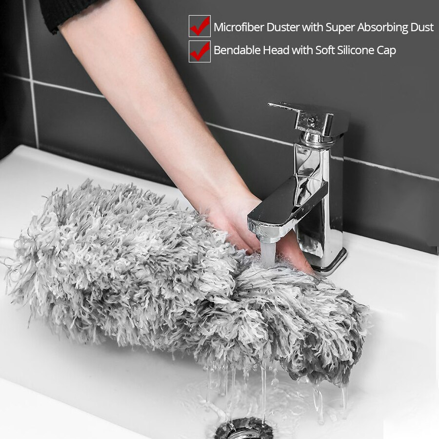 2.8/1.4m Duster Extendable Arbitrarily Bent Duster Lampshade Bookshelf Air Conditioner Dust Cleaner Household Cleaning Tools