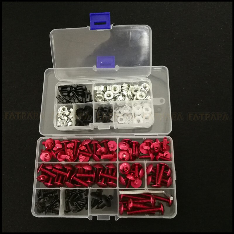 Universel Moto Carénage Boulons Vis Moto Boulons À Ressort Pour YAMAHA MT-01 MT-03 MT-07 MT-09 MT-10 MT-125 MT 01 03 07 09 10 125: Rouge