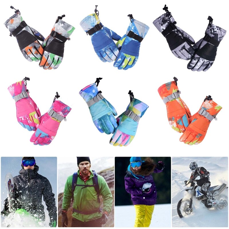 Erwachsene Winter Warme Berg Snowboard Touchscreen Ski Handschuhe Wasserdicht Volle Finger Handschuhe für draussen Motorrad