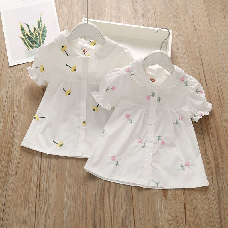2022 spring autumn summer Girls Kids printing shirt comfortable cute baby Clothes Children Clothing