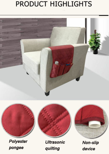 Remote Control Caddy Arm Chair Holder Storage Organizer Armrest Couch Pocket Sofa Organizer 5 Pocket Couch Arm Rest 90x32cm