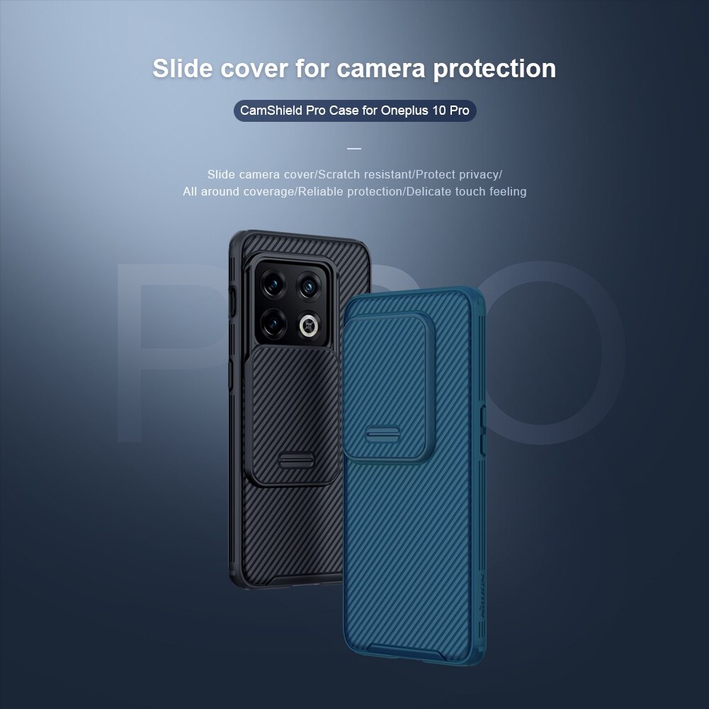 Nillkin camshield pro caso para oneplus 10 pro tpu pc camera slider luxo à prova de choque volta capa do telefone