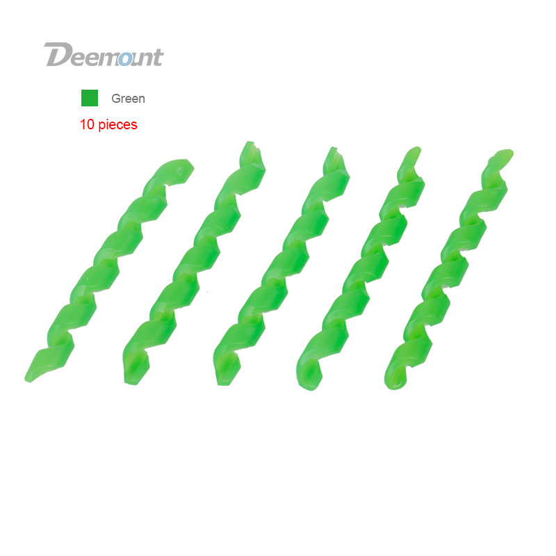 Deemount 5 stks/partij Cyclus Kabel Minder Spiraal Elastische Rubber Lijn Manager Fiets Licht Threading Koord Houder Controller Fiets Par: Green