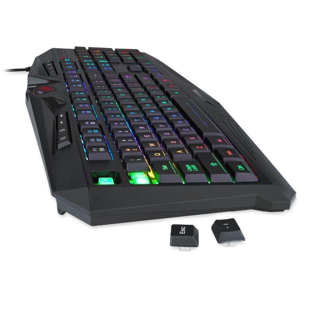 Gaming mus gaming keyboard combo  s101 rgb led baggrundsbelyst tastatur og mus sæt gaming mus og tastatur lydløs