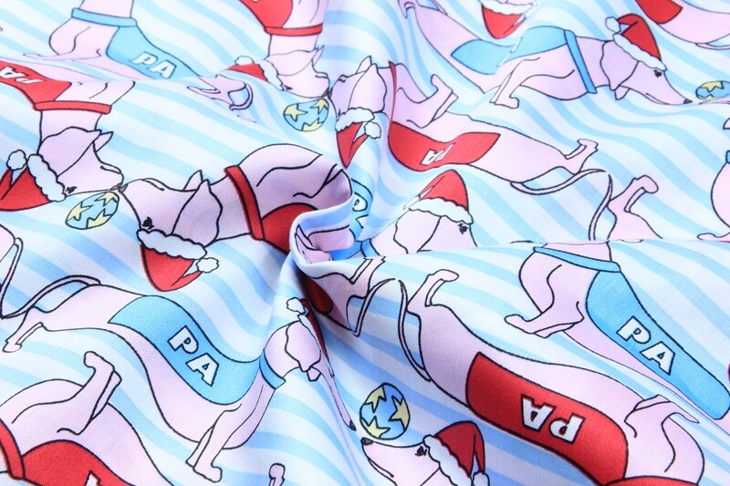 kreskówka balon Christmas jamnik szycie jedwabna tkanina bawełniana tkanina patchworkowa pakiet tilda tkanina robić szycia Diy tkaniny 50*140cm